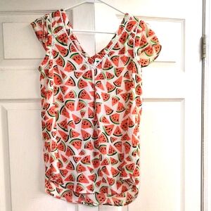 Maeve Anthropologie Watermelon Blouse